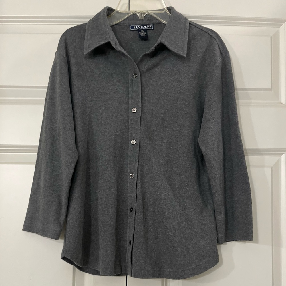Harold’s Vintage Button Down Gray Cardigan Medium